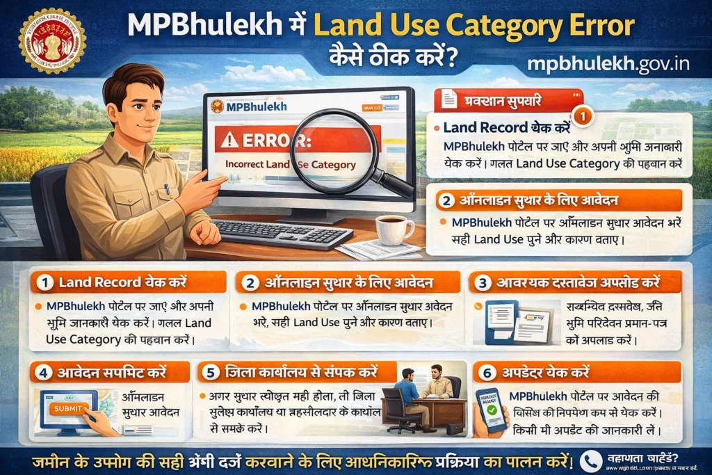MPBhulekh में Land Use Category Error कैसे ठीक करें