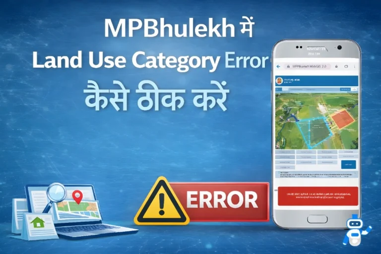 MPBhulekh में Land Use Category Error कैसे ठीक करें